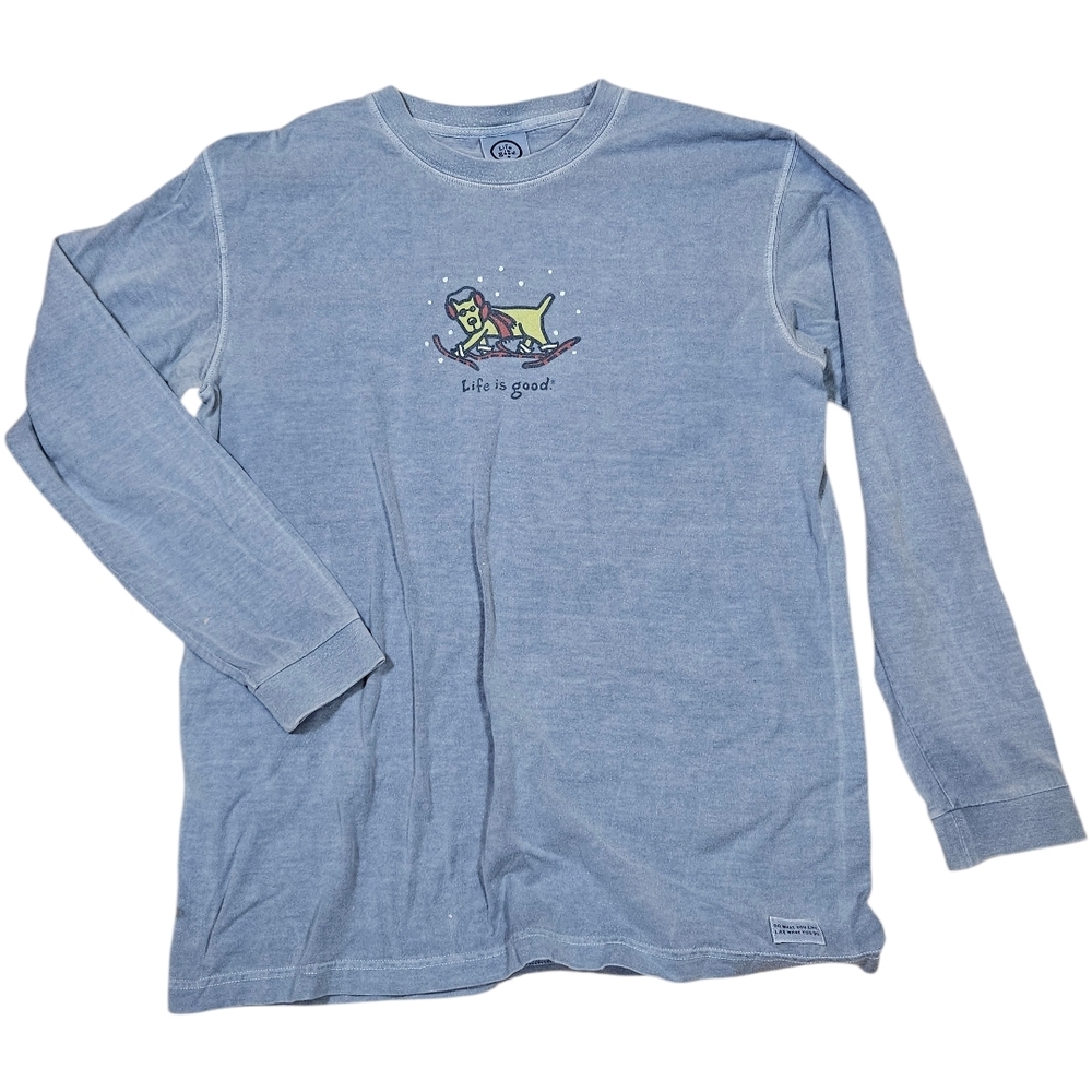 Life Is Good Sky Blue Cotton Tee